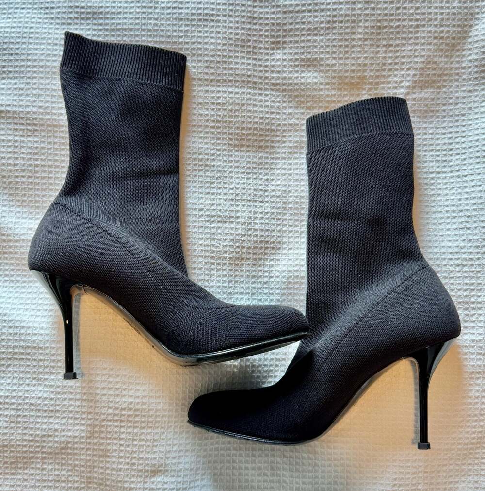 Alexander McQueen Knit Stiletto Sock Boots